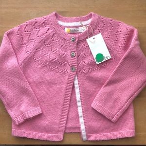 Baby Boden Pink Cardigan 12-18 Months NWT